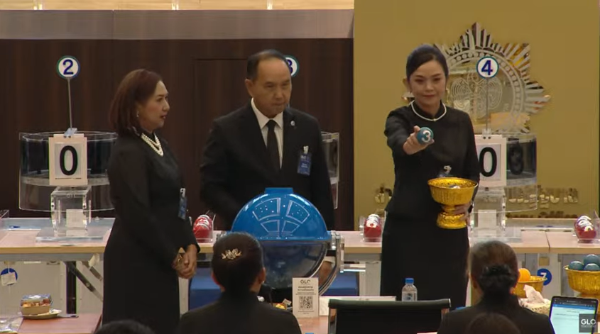 หวยออกงวด 2 ม.ค. 2569 มีนายชาย เอี่ยมศิริ ประธานเจ้าหน้าที่บริหาร บมจ.การบินไทย เป็นประธานการออกรางวัล