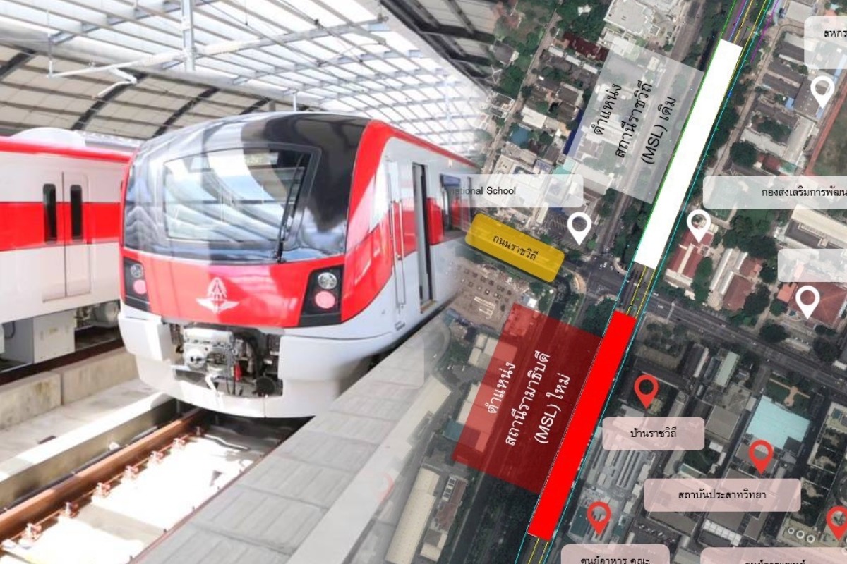 ร.ฟ.ท.ปรับแบบสายสีแดง Missing Link ย้ายสถานีราชวิถี เชื่อมรามาธิบดี