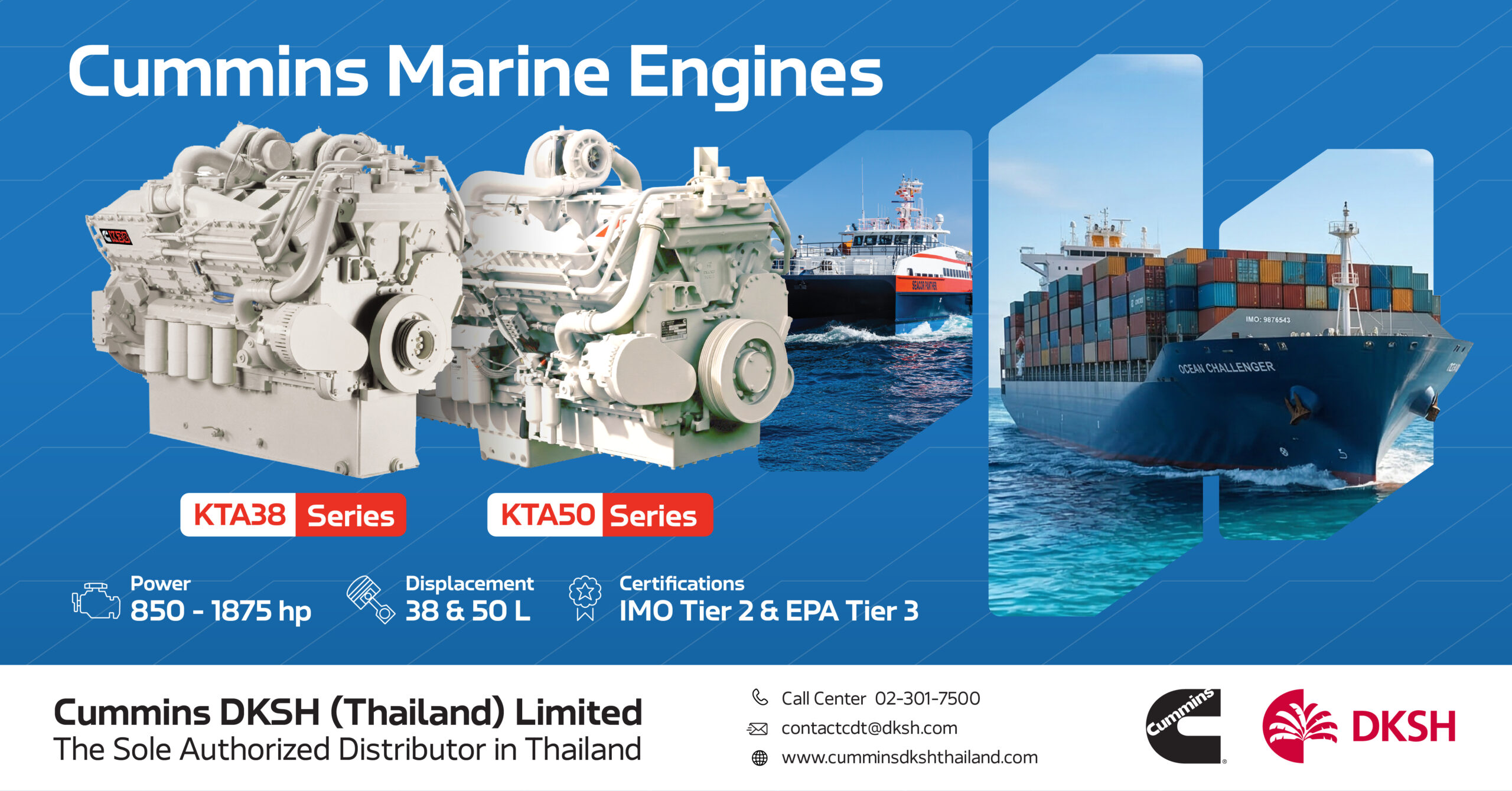 Cummins เสริมศักยภาพเรือไทย ด้วยเครื่องยนต์ KTA38 & KTA50 มาตรฐานระดับโลก
