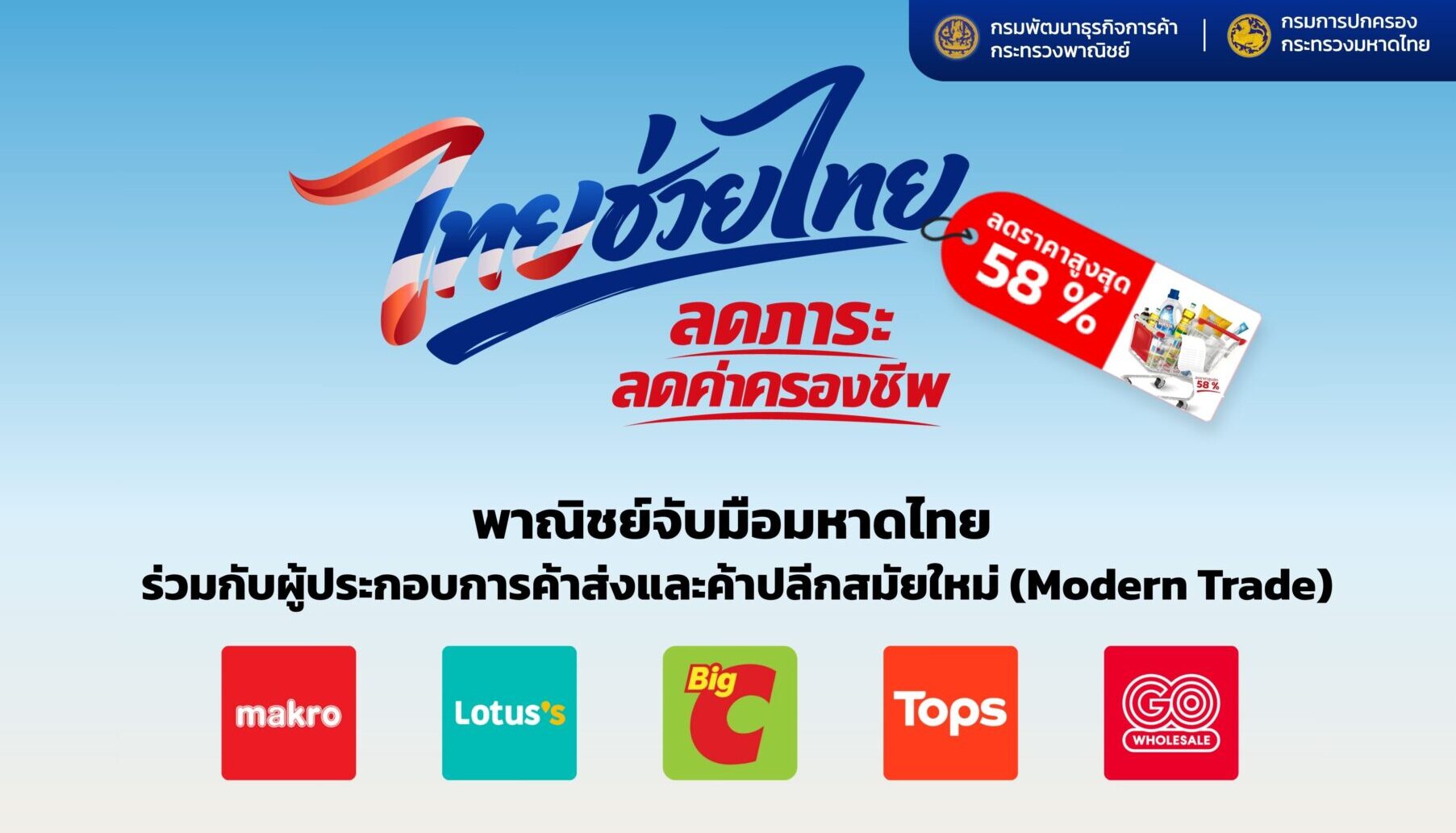 พาณิชย์ ลุยขายของถูกทั่วประเทศ ดันเฮ้าส์แบรนด์บุก 878 อำเภอ ลดสูงสุด 58%