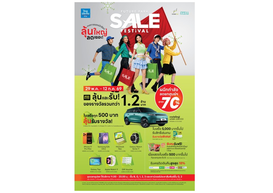ฟิวเจอร์พาร์คและสเปลล์ จัดใหญ่กลางปี “FUTURE PARK SALE FESTIVAL”