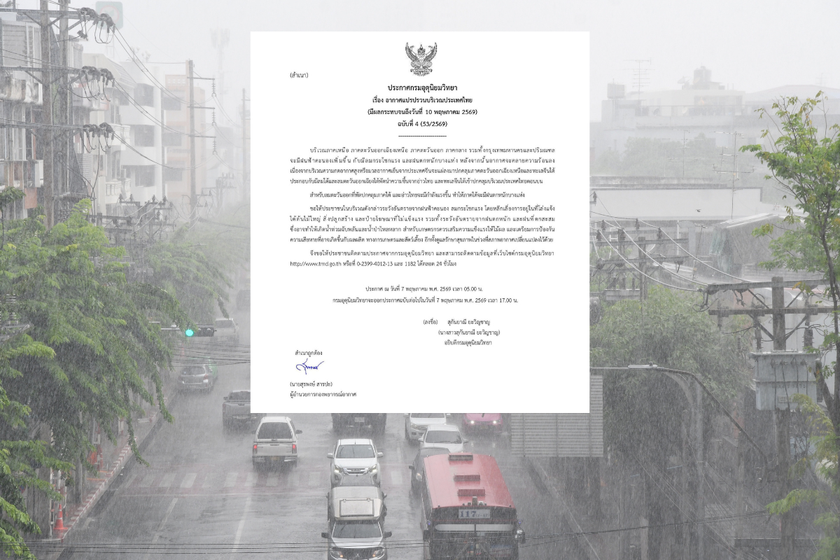 หนักแน่! กรมอุตุฯเตือน 8 พ.ค.นี้ “อากาศแปรปรวน-ฝนถล่มหนัก” ค่อนประเทศ