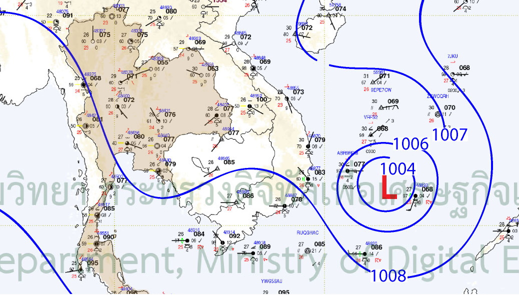กรมอุตุนิยมวิทยา 7 วันข้างหน้า เตือน 9 จังหวัดและภาคใต้ เฝ้าระวังพิเศษ “ฝนตกหนัก”