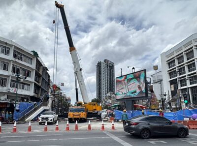 รฟม. รื้อสะพานลอยเสร็จแล้ว เร่งเสริมความแข็งแรงดิน ลดน้ำรั่วซึมเข้าอุโมงค์สายสีม่วง
