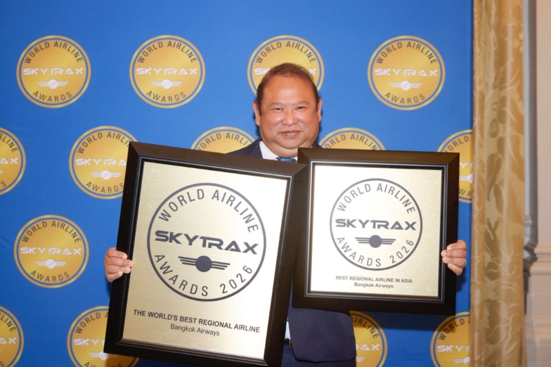 “บางกอกแอร์เวย์ส” คว้า 2 รางวัล “สายการบินระดับภูมิภาคที่ดีที่สุดในโลก-เอเชีย” ต่อเนื่องเป็นปีที่ 10