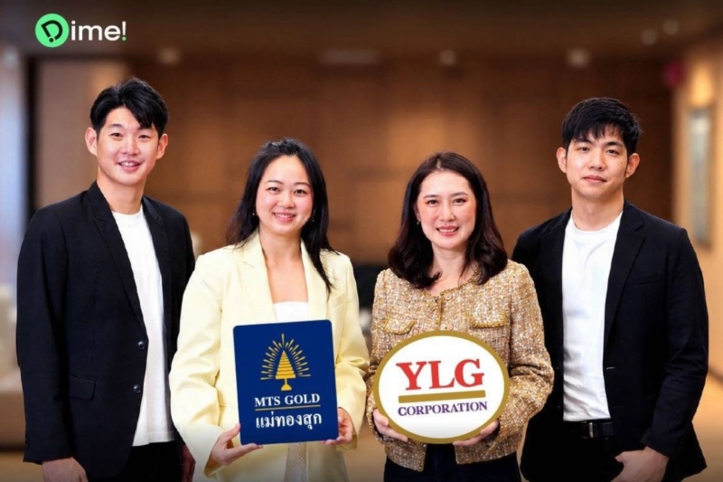 คนไทยแห่ซื้อทองผ่านแอป Dime! โต 95% ทะลุ 5.1 แสนล้าน จับมือ MTS-YLG เปิดถอนทองจริง
